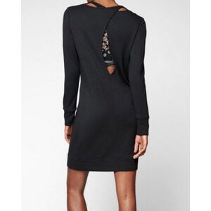 NWT Athleta Black Soft Nirvana Go To Long Sleeve Dress Size XS